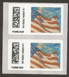 US CVP91 Flag at Dusk Kiosk ATM F vert pair MNH 2014 - Picture 1 of 1