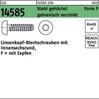 Linsenblechschraube ISO 14585 m.Innensechsrund/Spitze 2,9 x 19 -F Stahl galva...