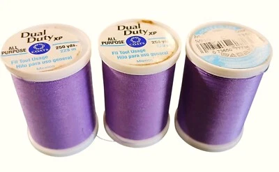Coats & Clark Dual Duty XP Polyester Thread 250 Yards Pack of 3 each color - Image 1 of 4