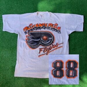 Sz XL- Vintage 90’s Philadelphia Flyers Eric Lindros airbrush shirt gray NHL