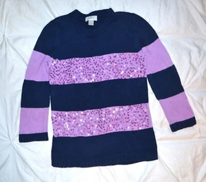 Suéter loft mediano para niñas Ann Taylor con lentejuelas, encantador suéter navideño - Imagen 1 de 3