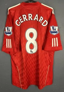 MEN FC LIVERPOOL 2010/2011 STEVEN GERRARD 8 SOCCER FOOTBALL SHIRT JERSEY SIZE XL - Picture 1 of 20