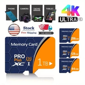 Micro SD Card 32GB 64GB 128GB 256GB 1TB TF Class 10 for Smartphones Tablets Lot - Picture 1 of 17