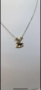 Collana Donna Modello Dodo Argento 925 Cavallo A Dondolo Rodiato Idea Regalo - Foto 1 di 2