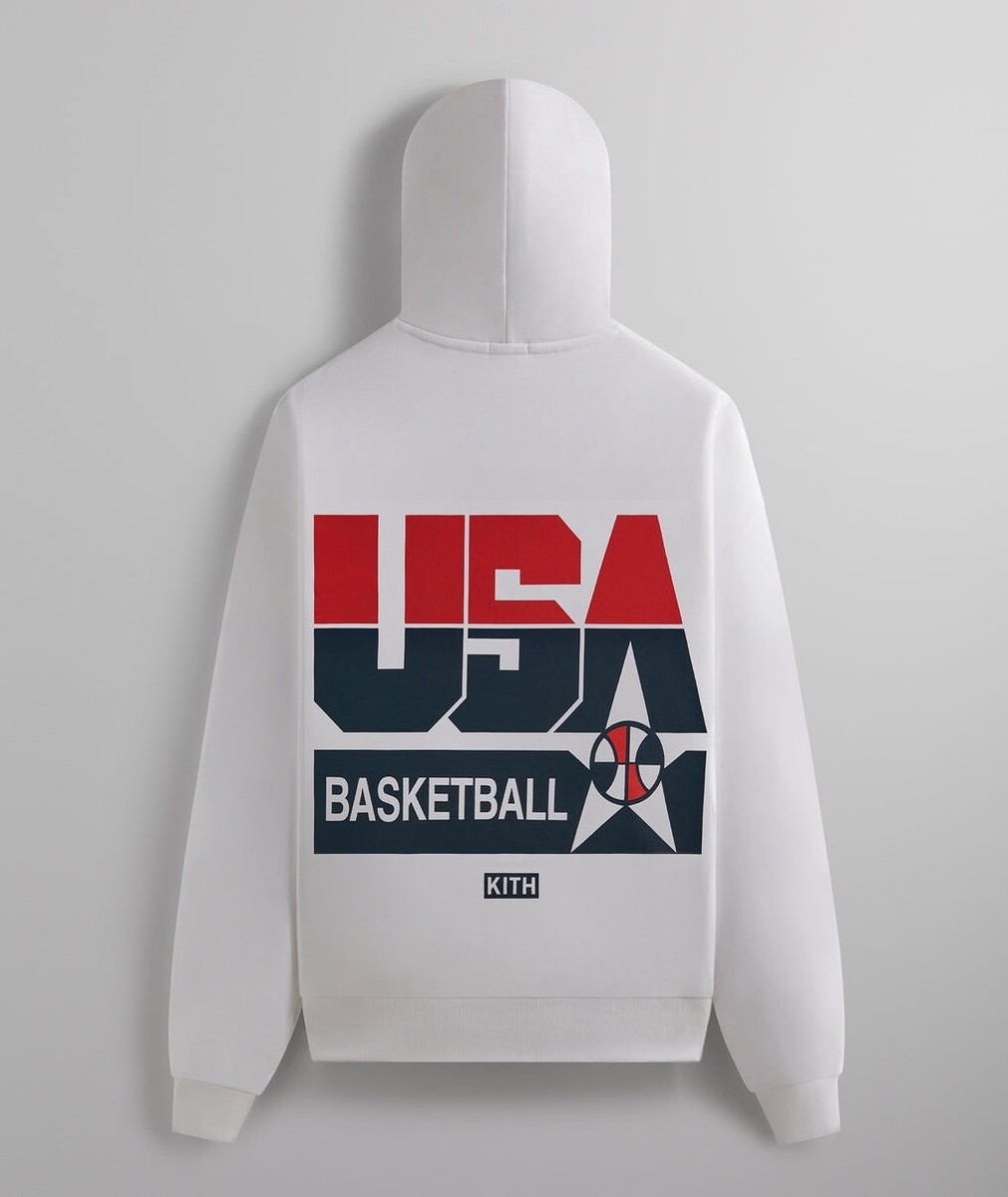 KITH For Team USA Flag Williams III Hoodie Size Small White U.S.A. 