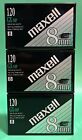 Maxell 8 Mm Gx-Mp  Video Tapes 3 Pack 120 Minutes High Quality Camcorder Sealed