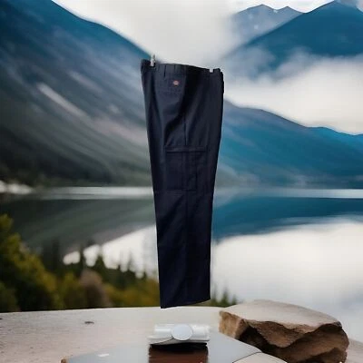Dickies Occupational Pants Mens 42 X  35 Navy Blue Straight-Fit Cargo Pockets - Image 1 of 4