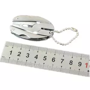 Mini Multitool Geocaching Schlüsselbund Messer Ausrüstung Survival Zange Bits - Bild 1 von 4