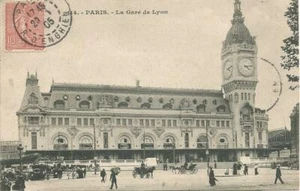 Postcard Stamped 10C Semeuse Lined Paris Gare De Lyon 1905 FOM - Picture 1 of 2