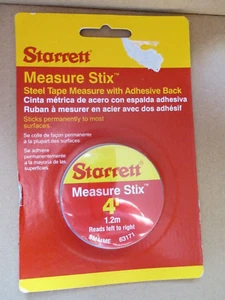 Starrett SM44MEL 1/2-inch x 4ft. Measure Stix - Steel Tape w/Adhesive Back - Picture 1 of 2