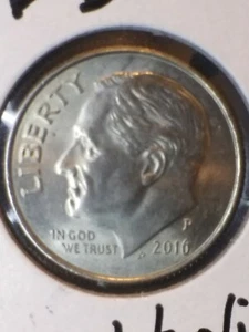 2016 Roosevelt Dime Doubled Die Reverse W/ a Die Chip - Picture 1 of 5