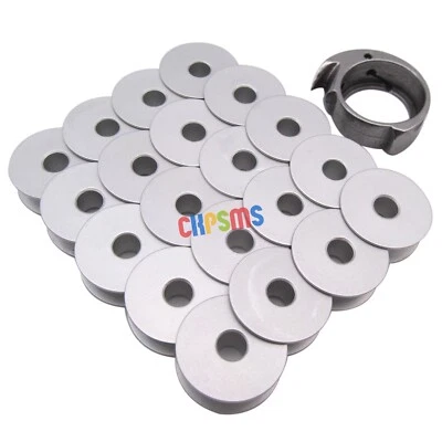 CKPSMS 1PCS SHUTTLE HOOK #8603 & 20PCS SMALL BOBBINS # 8604 FIT FOR SINGER 29K