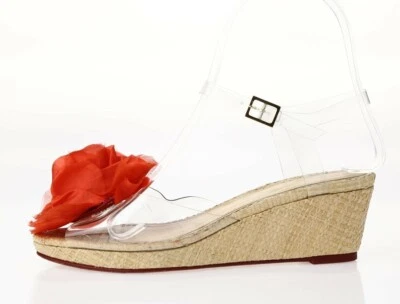 Sandalias de tacón de cuña con hebillas adornadas Alexa Charlotte Olympia para mujer talla 35 Foto 1 de 4