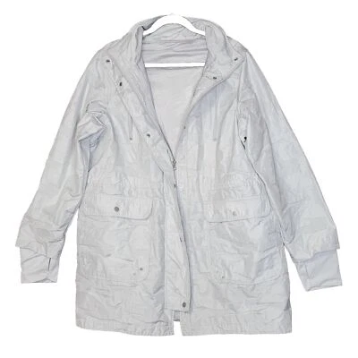 Chaqueta camuflada gris claro Athletic Works para mujer 3X Active Anorak abrigo con capucha bolsillos Foto 1 de 4