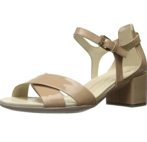 Ecco Shape 35 Block Sandal Patent Leather In Ginger Size 10-10.5 - Picture 1 of 11