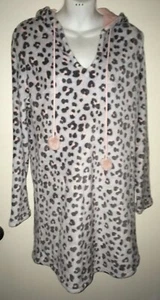 JOE BOXER Girls Hooded Sleepwear SUPER Plush Soft Cozy Microfleece Cheetah Large - Picture 1 of 8