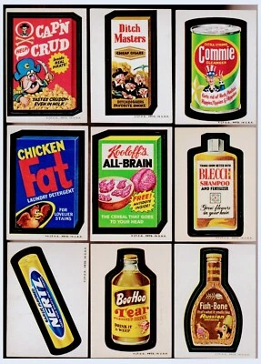 1973 TOPPS WACKY PACKS SERIES 2 COMPLETE WHITE BACK SET 33/33 VERY RARE!!!! - Image 1 of 4