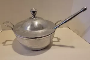 Vintage Wilton Armetale Soup Tureen Ladle Pewter Columbia PA Covered Stand USA - Picture 1 of 14