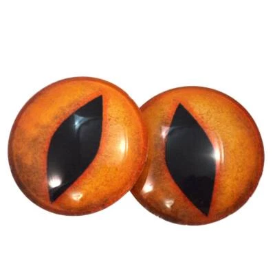 Par Legendario Diablo Dragón Ojos de Cristal Joyería Muñeca Taxidermia Espalda Plana Cabujones Foto 1 de 4