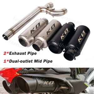 Slip on 51mm for Yamaha FZ6 FZ6N FZ6S 2004-2011 Exhaust Muffler Mid Link Pipe - Bild 1 von 12