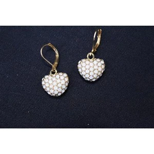 Joan Rivers Sparkling Heart Crystal Rhinestone Earrings - Picture 1 of 2