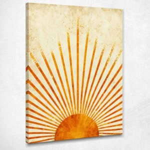 Boho Chic Minimal Vintage Minimaliste Radiant Sun Cadre , bho35 tableau impressi - Foto 1 di 4