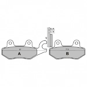 Pair front brake pads YAMAHA ATV YFZ 450 (right) 2004 RMS 225101070 - Picture 1 of 1