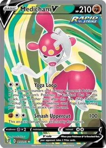 Pokemon - Medicham V - 185/203 - Full Art Ultra Rare - Sword & Shield - Evolving - Picture 1 of 1