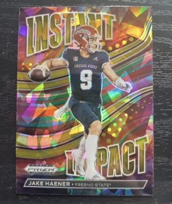 Jake Haener 2023 Panini Prizm Draft Picks Instant Impact #II-7 Saints Rookie - Image 1 of 2