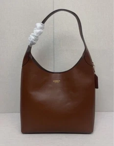 COACH Brooklyn Shoulder Bag CU068 Brown Outlet - Picture 1 of 4