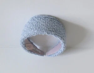 Violet & Brooks Wide Piped Tweed Light Blue Headband - Picture 1 of 2