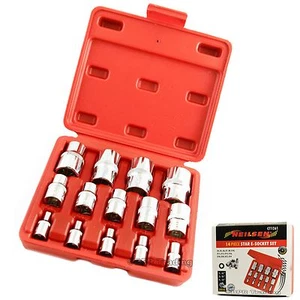 Neilsen 14pc E Torx Socket Set Star Female Sockets 1/4" 3/8" 1/2" CT1261 - Picture 1 of 3