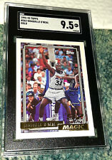 1992-93 TOPPS GOLD #362 SHAQUILLE O'NEAL RC ROOKIE MAGIC HOF SGC 9.5 MINT+