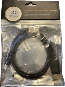 Cable Matters Mini DisplayPort to DisplayPort Cables - Black, NEW - Picture 1 of 4