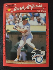 Mark McGwire - Oakland A's - 1990 Donruss All-Star Game Baseball Card #697