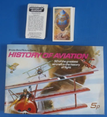 Brooke Bond History of Aviation Unused Album + complete set of mint cards - Image 1 of 3