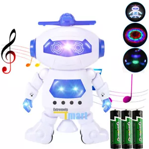 Walking Robot Toys for Kids - 360° Body Spinning Dancing Robot Toy w/ LED Light - Picture 1 of 17
