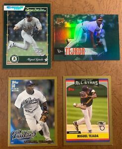 MIGUEL TEJADA 4 NUMBERED card lot EX/NM A's Padres Orioles PWE SHIP