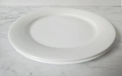 Two Wedgwood GOURMET 10.5" Dinner Plates NEW White Bone China Professional