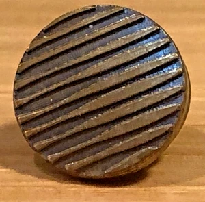 AT&T "Death Star" logo globe brass lapel pin vtg - Picture 1 of 3