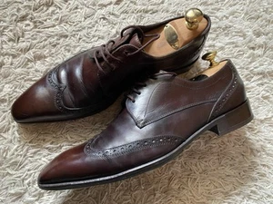 Hugo Boss Derby Leder Braun 43,5 Wingtip Schuhe Anzug - Bild 1 von 7