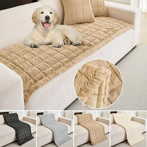 Pet Plush Sofa Cover Anti-slip Sectional Couch Cover Sofa Slipcover for Pet Kids - Picture 1 of 42