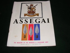 VINTAGE MILITARY MAGAZINE "ASSEGAI" RHODESIA & NYASALAND ARMY VOL 1 No 4 1961 - Bild 1 von 1