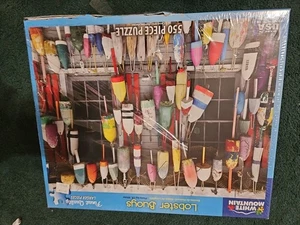 Rompecabezas de montaña blanca boyas de langosta Maine 550 piezas rompecabezas 18 x 24" sellado de fábrica - Imagen 1 de 4