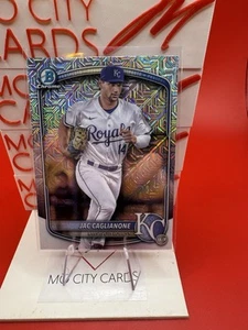 2025 Bowman Jac Caglianone #BCP-103 Chrome Mojo Refractor-Kansas City Royals - Picture 1 of 2