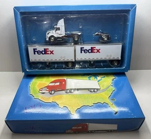 1/64 DG Production Authentic scale Fedex Trailer Truck Replica Diecast Metal - Picture 1 of 4