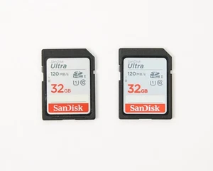 2x SanDisk Ultra 32GB Class 10 SDHC U1 UHS-I 120MB/s Memory Cards - Picture 1 of 1
