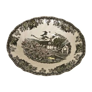 Johnson Brothers The Friendly Village 9" L X 7" a través del cuenco ovalado para servir Inglaterra - Imagen 1 de 6