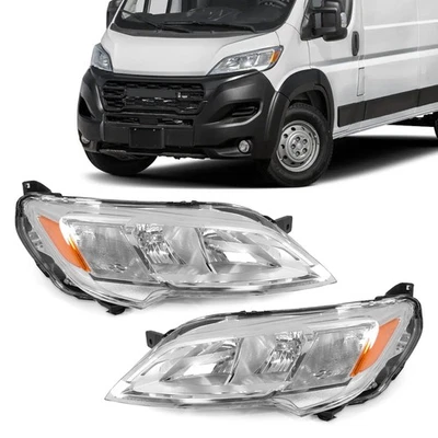 For Dodge Ram Promaster 2023-2026 Halogen Left+Right Headlight Headlamp w/ Bulb - Image 1 of 4