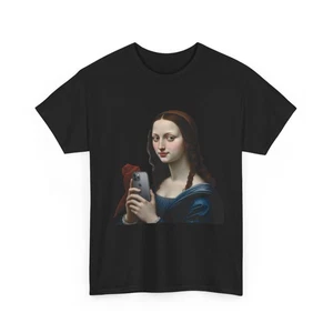 Artistic Mona Lisa Unisex Heavy Cotton Tee, Unique Graphic Tee, Creative Fashion - Bild 1 von 11